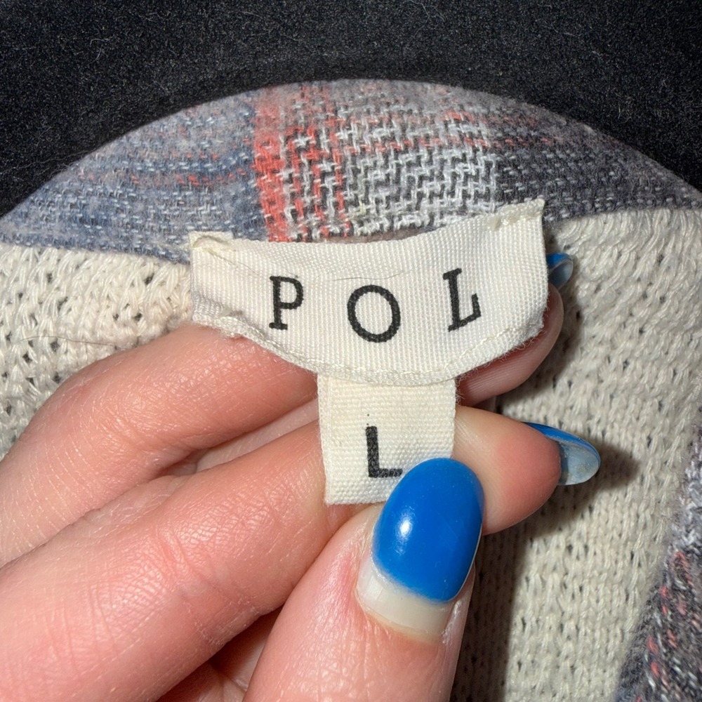 POL Clothing Oversized Patchwork Flannel Shirt Pe… - image 4